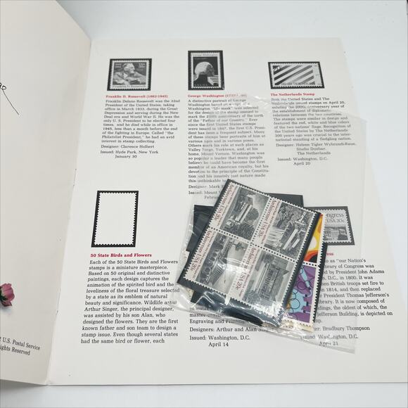 Vintage United States Postal Service Mint Set of Commemorative Stamps 1982 - Picture 4 of 5